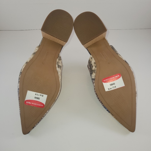 NWOT Steven by Steve Madden Faux Snakeskin Pointed Mule Heels 7.5 - Picture 7 of 7